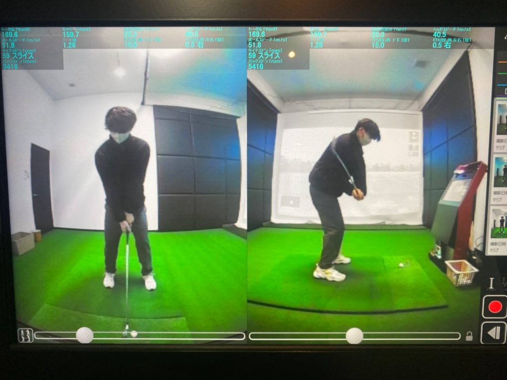 ショットを撮影して自分の動きを客観視する